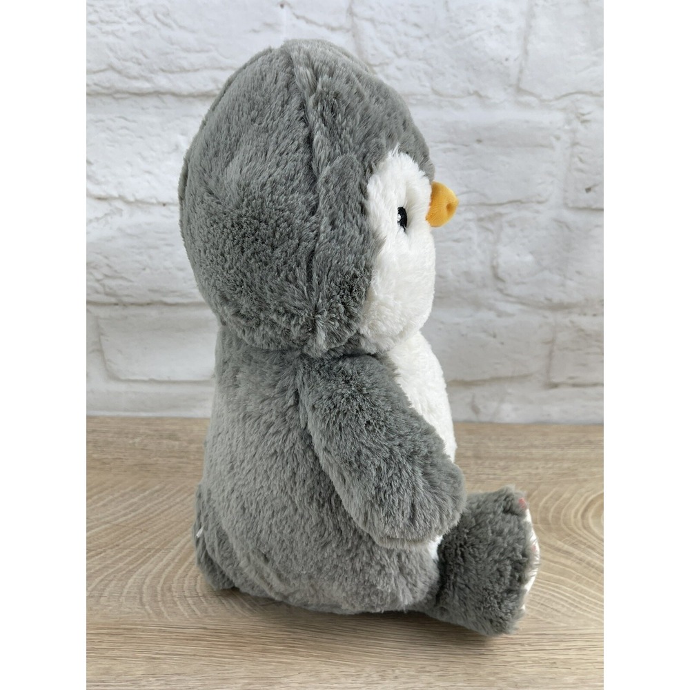 Cloud B Dreamy Hugginz Penguin Plush Stuffed Animal Toy Red Stars Gray White 11" - Picture 7 of 12